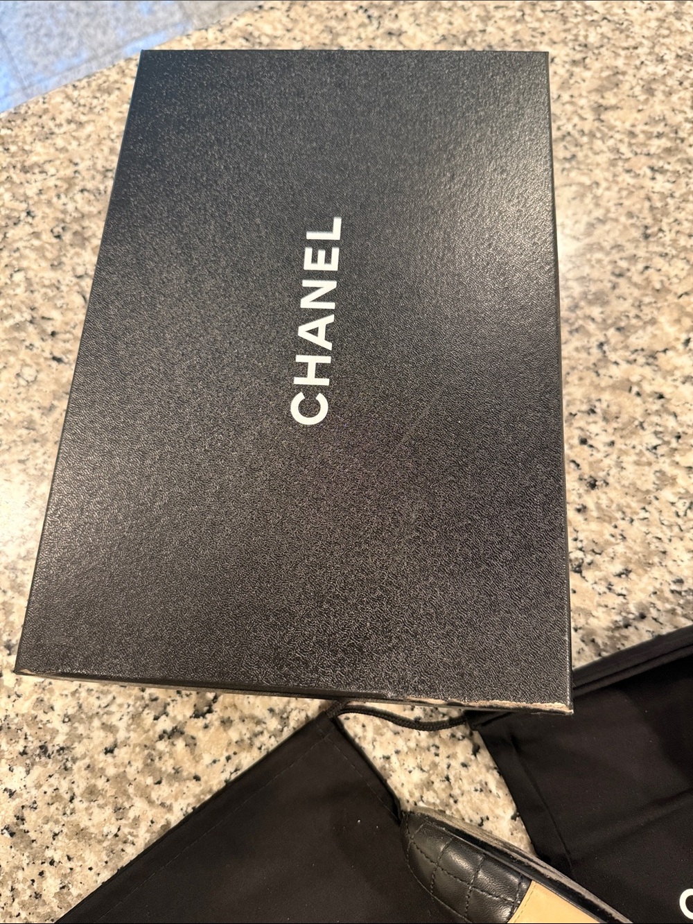 CHANEL Two-Tone Beige Leather Pumps with Black Quilted Cap Toe - Picture 12 of 15